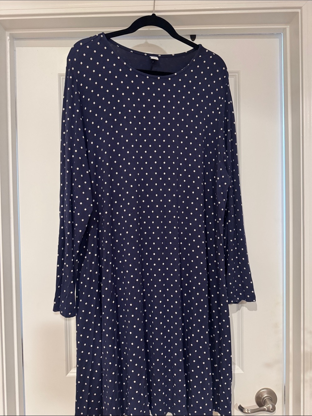 Old Navy Navy Dress with White Polka Dots